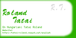 roland tatai business card